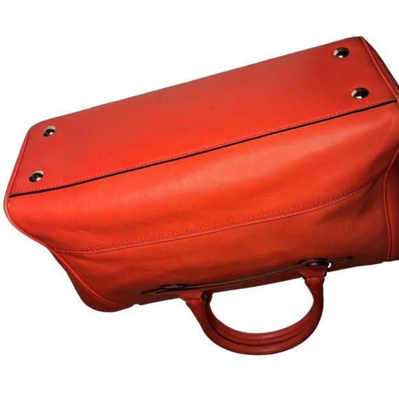 Coach Large Leather Tassel Tote-Coral - Picture 8 of 16